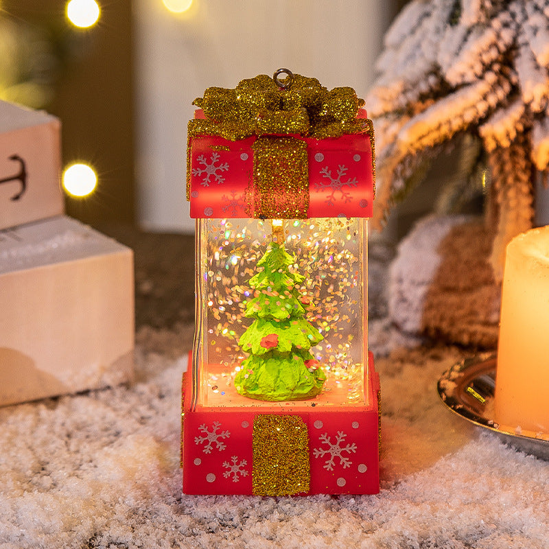 Flag Village Christmas Decorations Crystal Ball Christmas Gift Box Lights