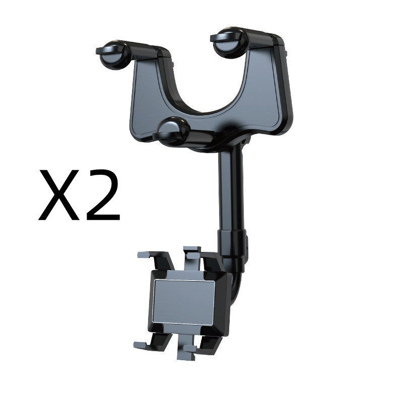 Flag Village Auto Tools Rearview Mirror Phone Holder For Car Rotatable And Retractable Car Phone Holder Multifunctional 360 Rear View Mirror Phone Holder Suitable For All Mobile Phones And All Car