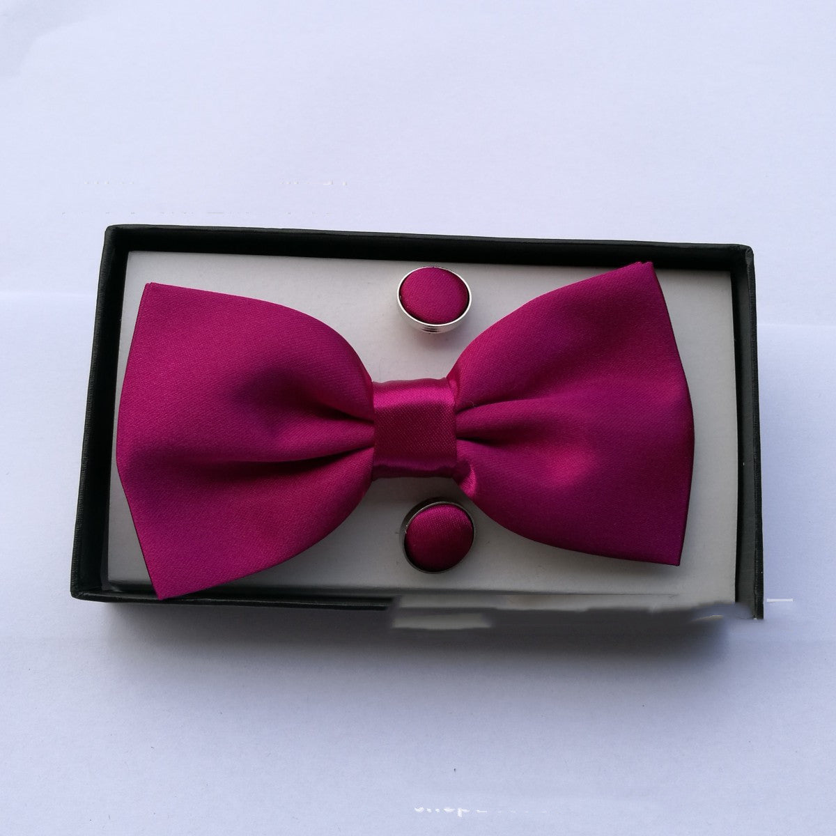 Flag Village Pocket Square Cufflinks Set Men's Bow Gift Box
