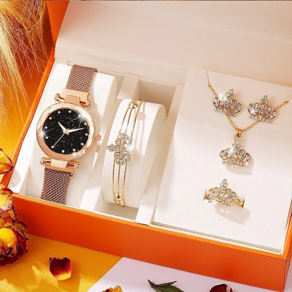 Flag Village Luxury Boutique Set Gift Box Watch Bracelet Necklace Women