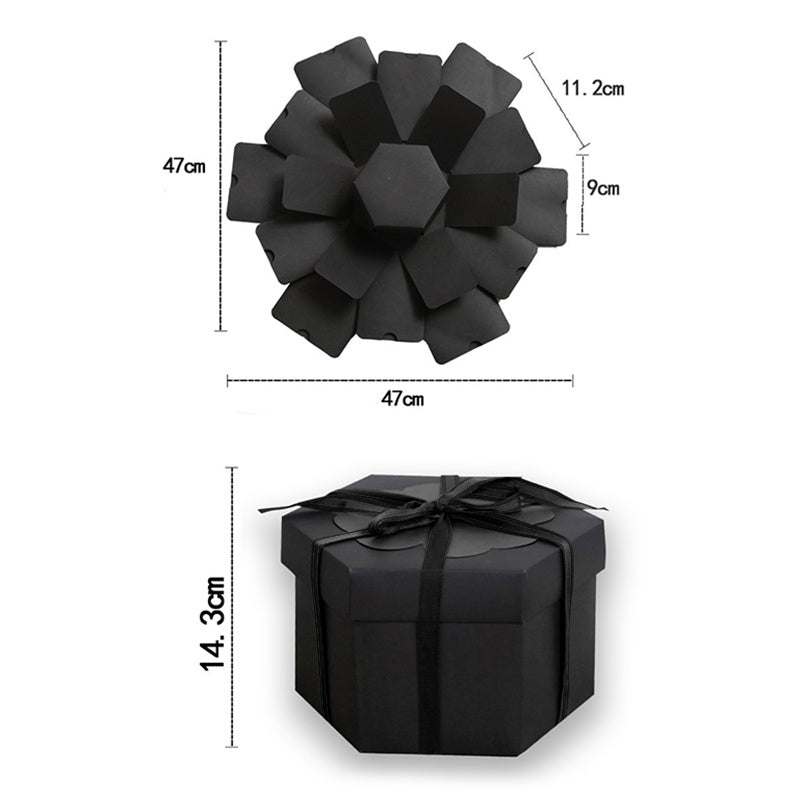 Flag Village Hexagon Explosion Box Photo Album Surprise Gift