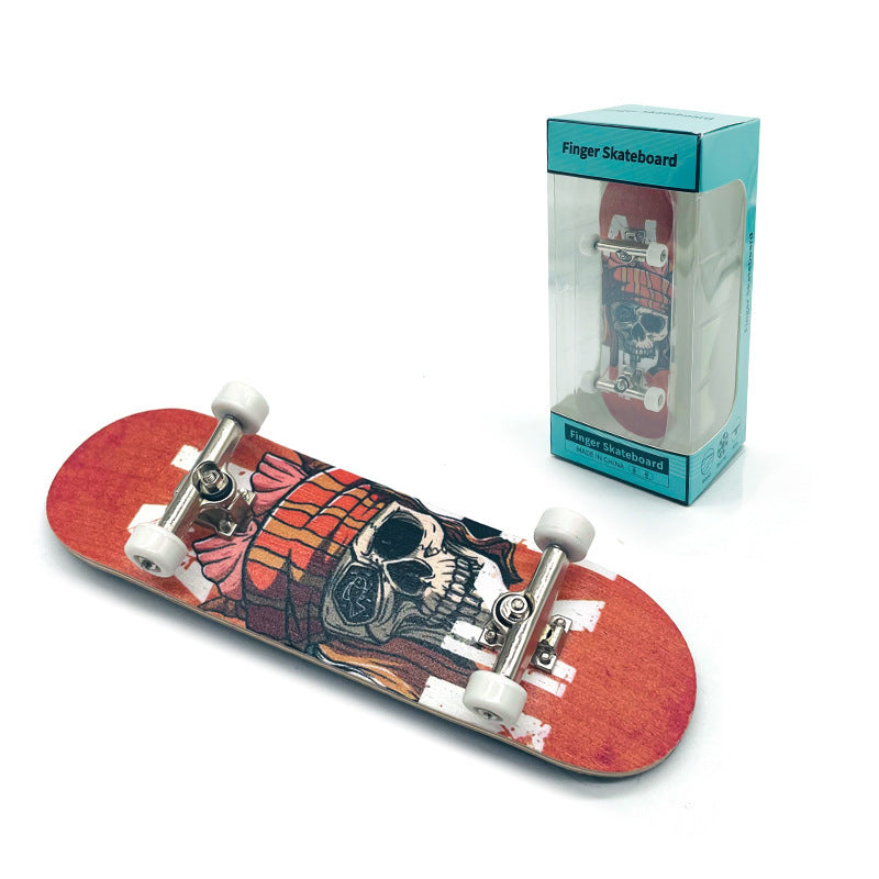 Flag Village Professional Finger Skateboards DIY Toys Skate Park Tech Parts Deck Stunt Metal Bracket Bearing Wheel Tabletop Toys Gifts