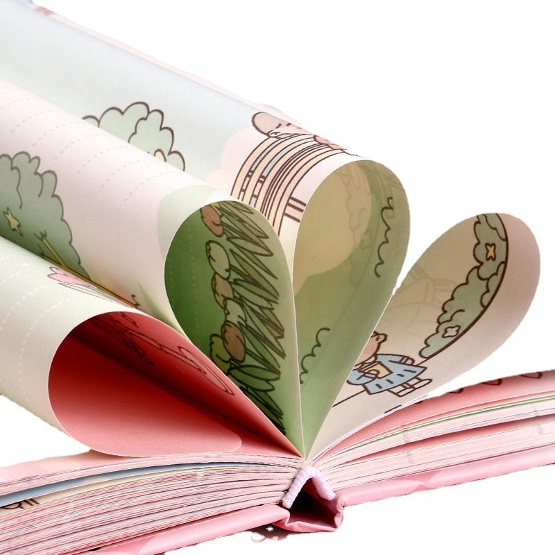 Flag Village Journal Book Set Gift Box Girl Heart Cute Gift Bag