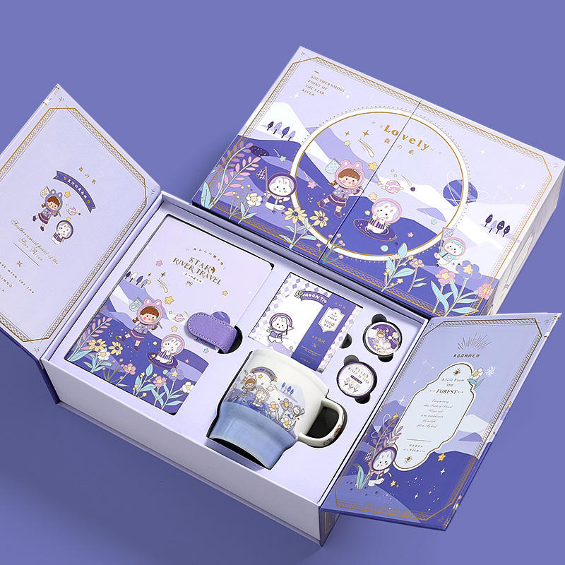 Flag Village This Set Gift Box Cute Girl Heart Luxury Handbook Cartoon