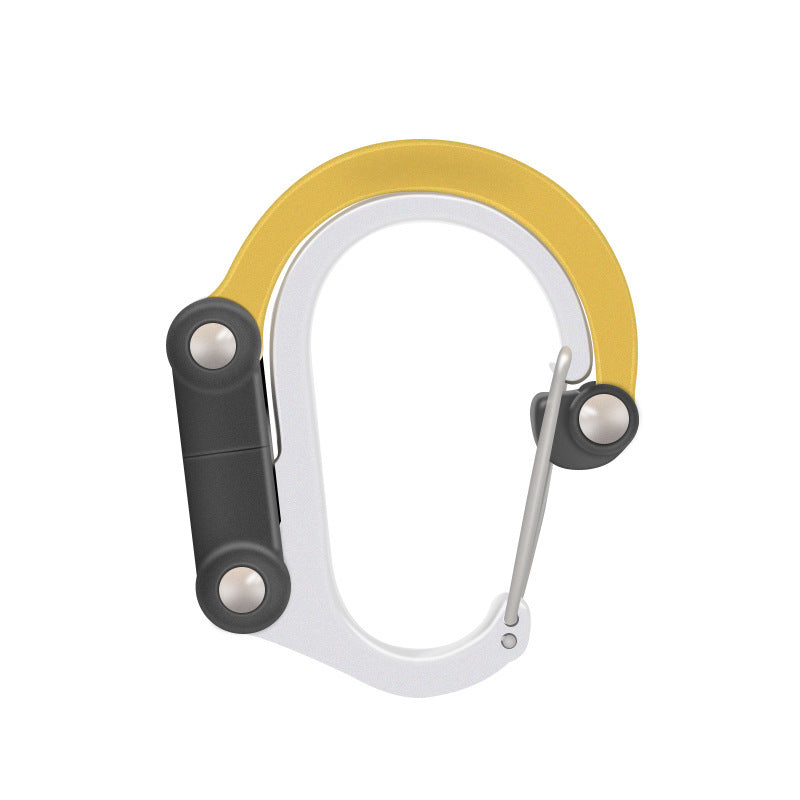 Flag Village Hybrid Gear Clip - Carabiner Rotating Hook Clip Non-Locking Strong Clips For Camping Fishing Hiking Travel Backpack Out