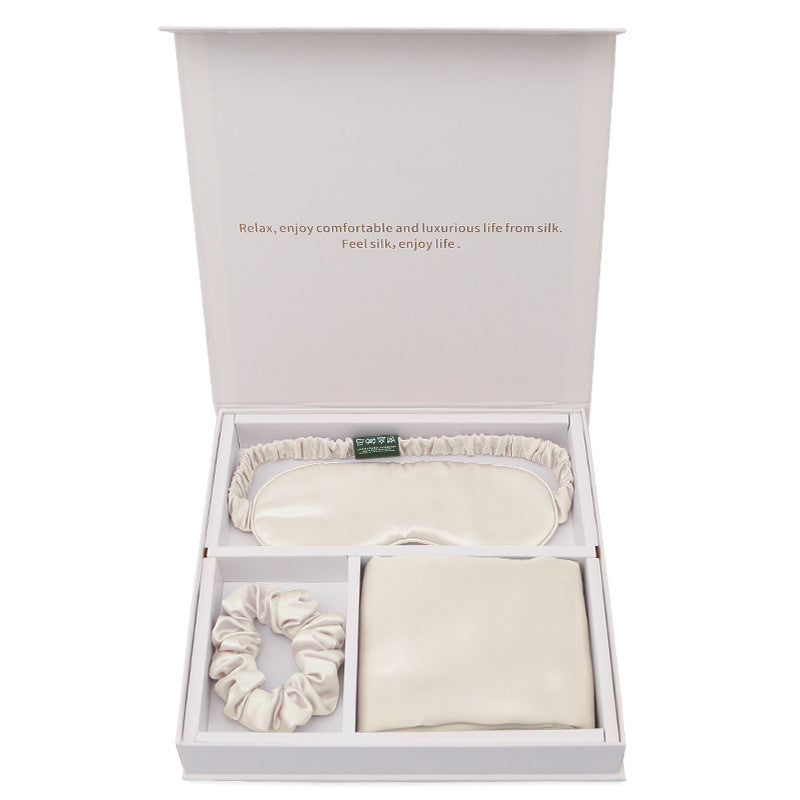 Flag Village Silk Eye Mask Pillowcase Head Flower Gift Box