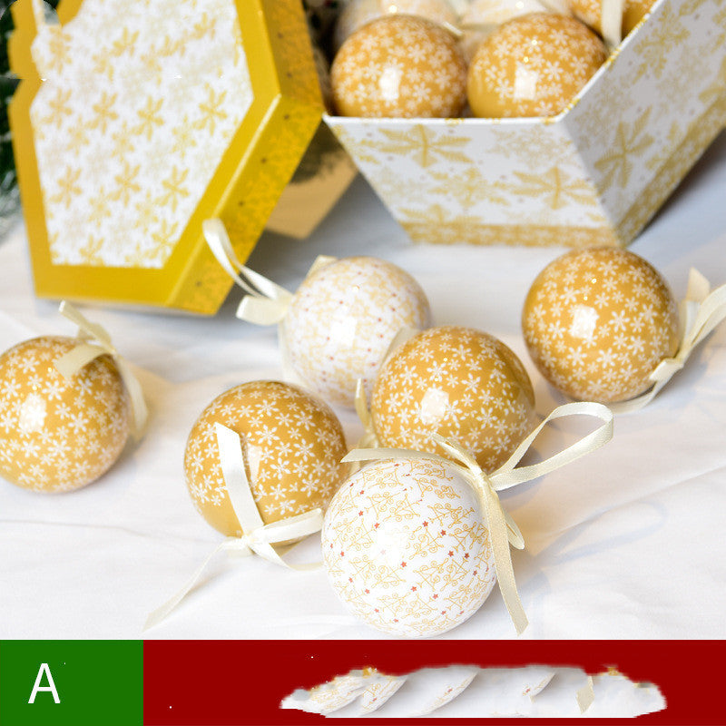 Flag Village Christmas Gift Box With Christmas Tree Decoration Pendant