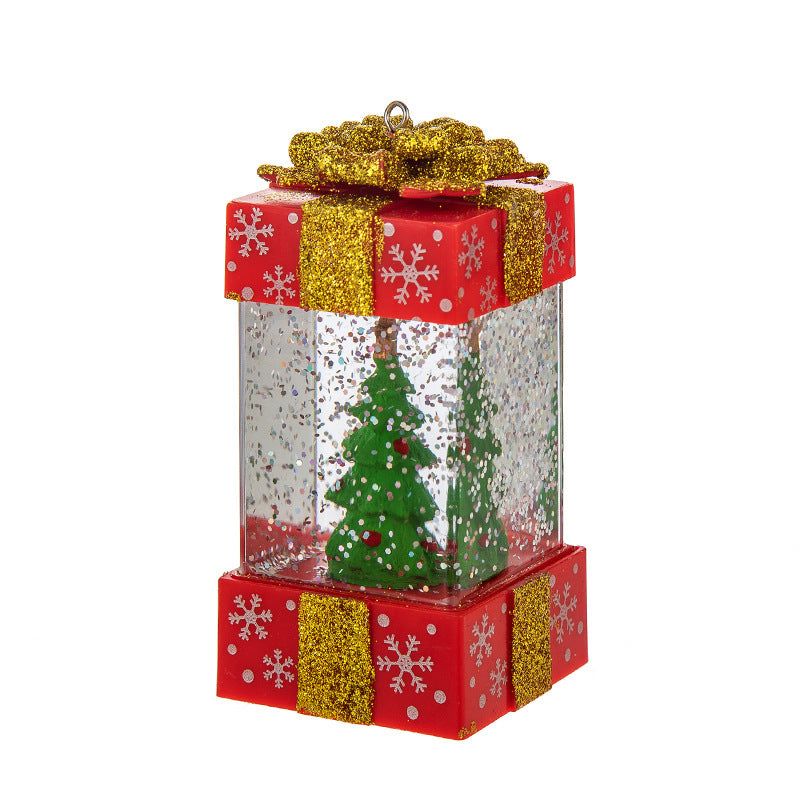 Flag Village Christmas Decorations Crystal Ball Christmas Gift Box Lights