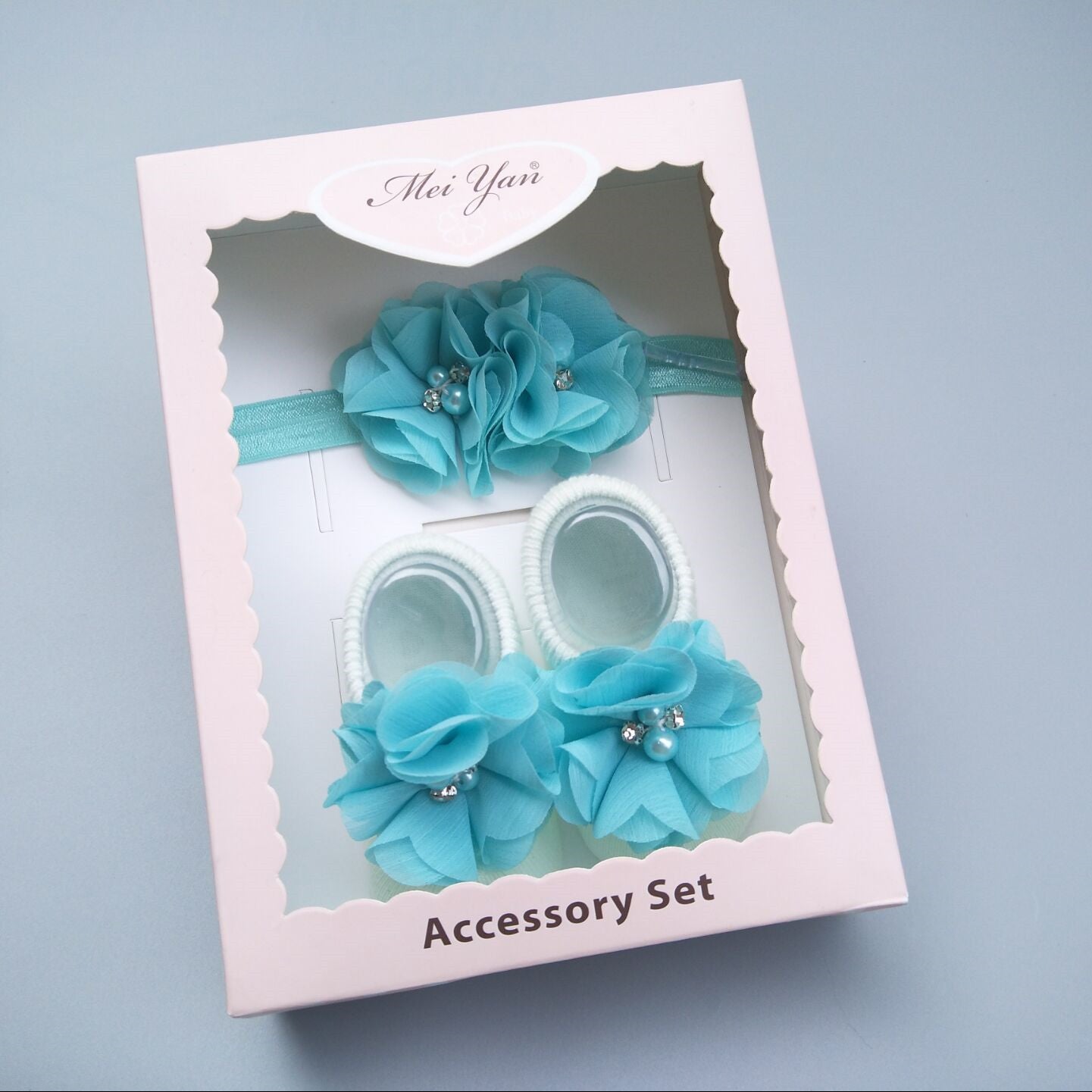 Flag Village New Baby Girl Socks Headband Gift Box