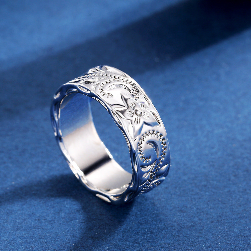 Flag Village Simple 925 Silver Rings Women Fashion Party Jewellery Gifts