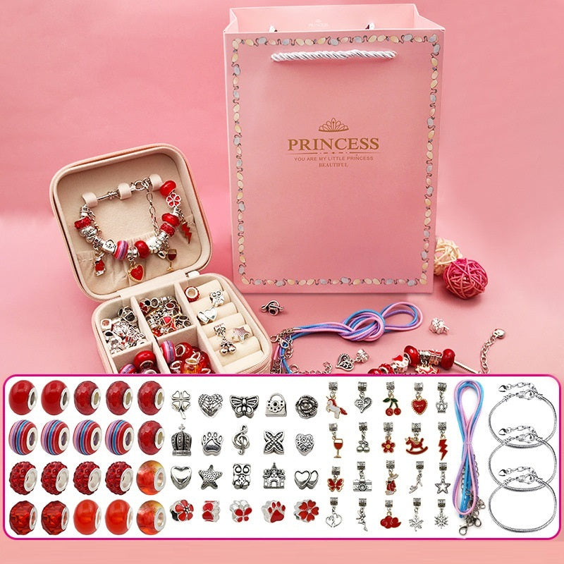 Flag Village Children's Diy Handmade Beaded Bracelet Creative Jewelry Set Gift Box