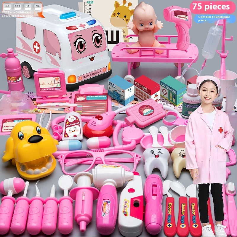 Flag Village Children's Doctor Toy Set Tool Medical Box