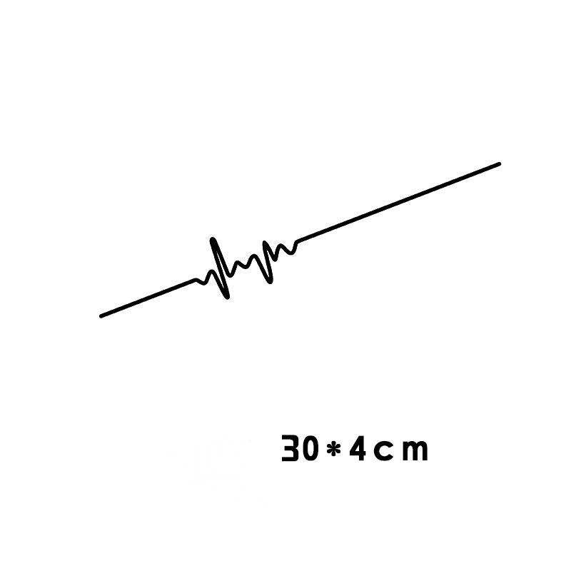 Flag Village Auto Tools Car Electrocardiogram Creative Sound Wave Chart Car Sticker