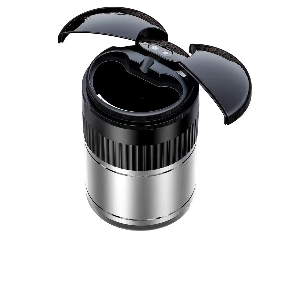 Flag Village Auto Tools Car Automatic Sensing Touch Infrared Smoking Metal Smart Ashtray With Lid