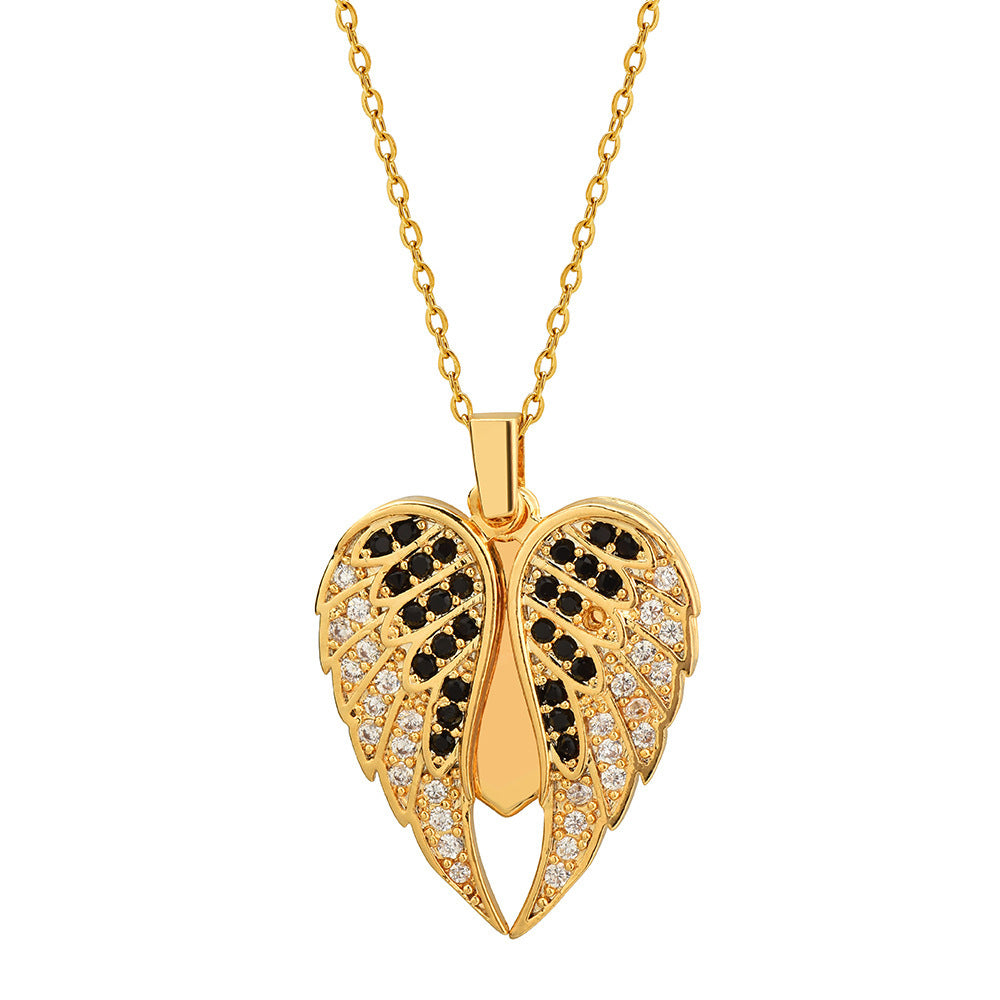 Flag Village Personalized Name Heart Locket Necklace Zirconia Paved Custom Engraved Pendant Christmas Gifts For Mother Grandma