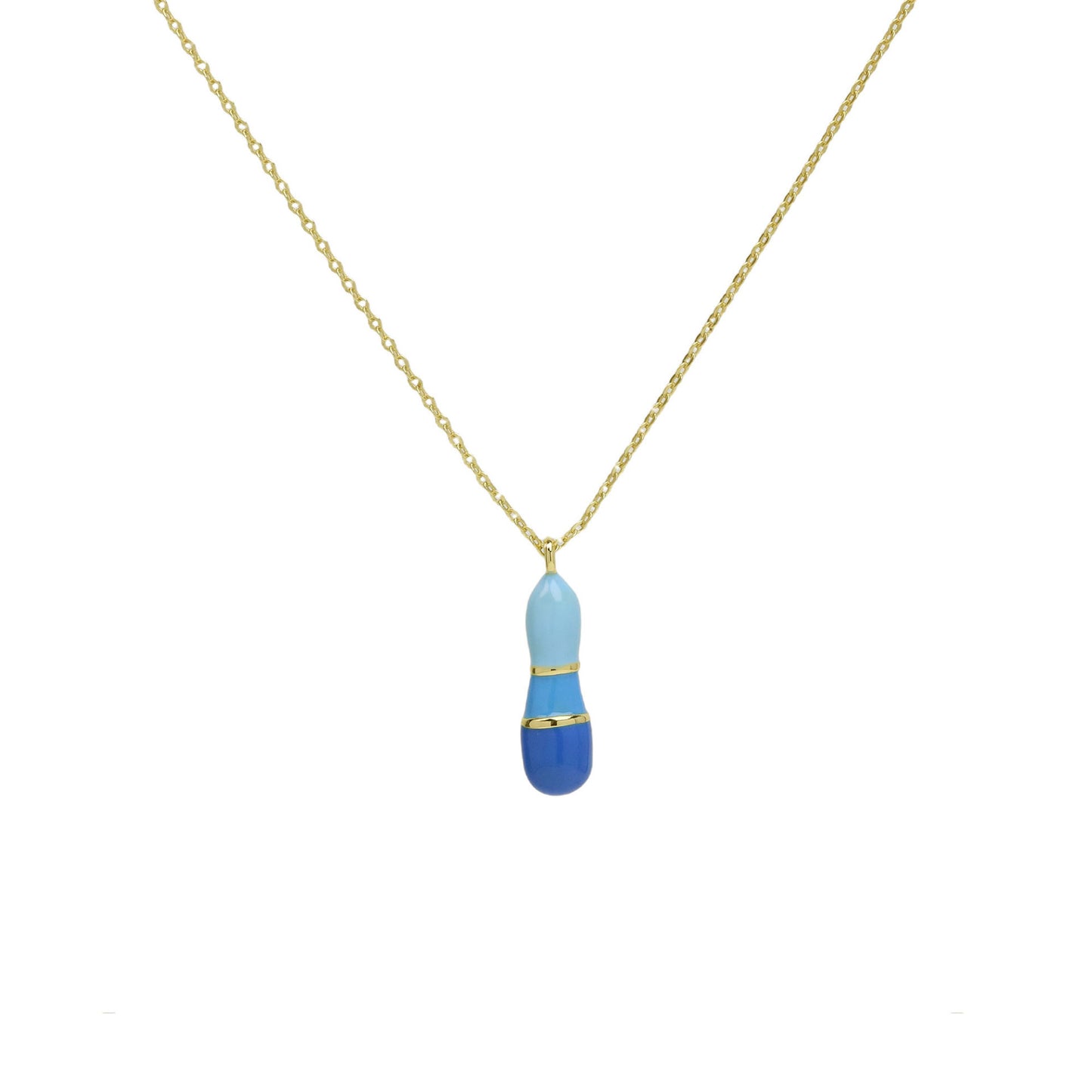 Flag Village Brass Epoxy Capsule 26 Letter Necklace For Women Initial Alphabet Pendant Necklace Fashion Link Chain Jewelry Gifts