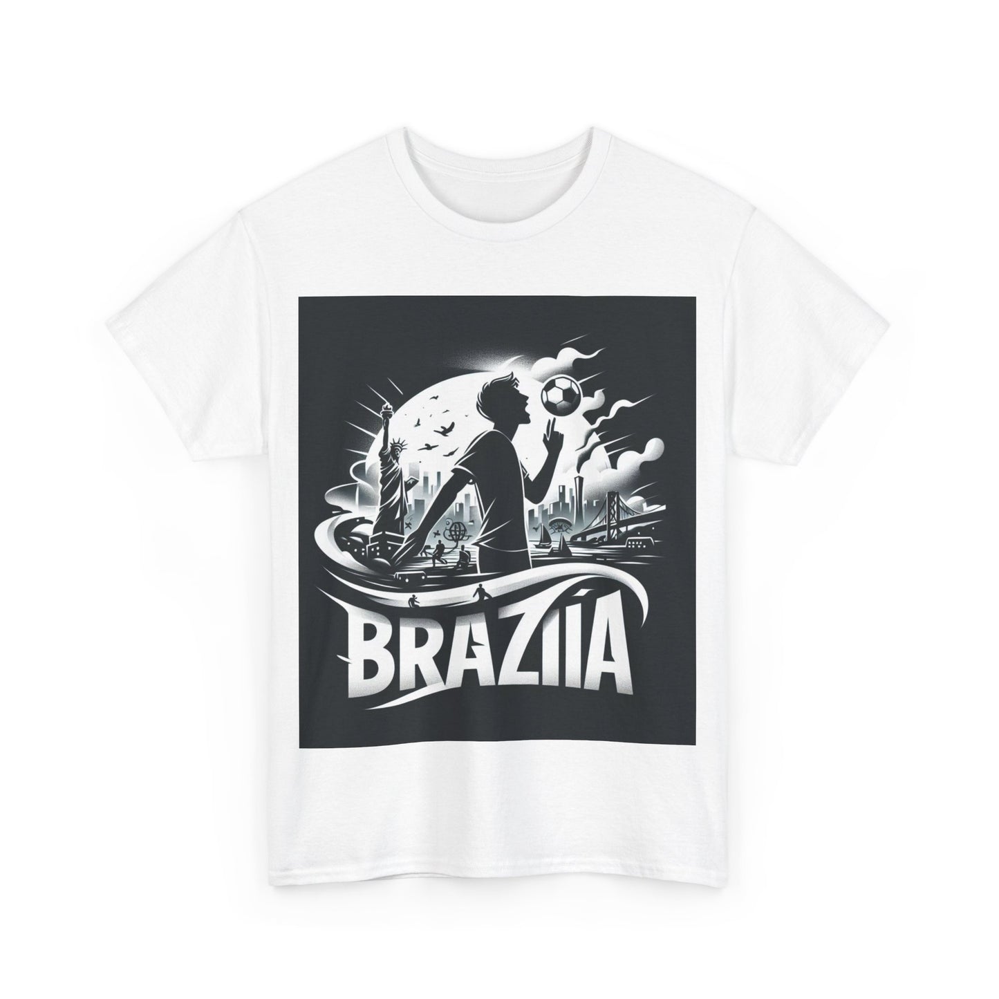 Flag Village Brazil Sporting Flag T-SHIRT Heavy Cotton Tee BRA0008