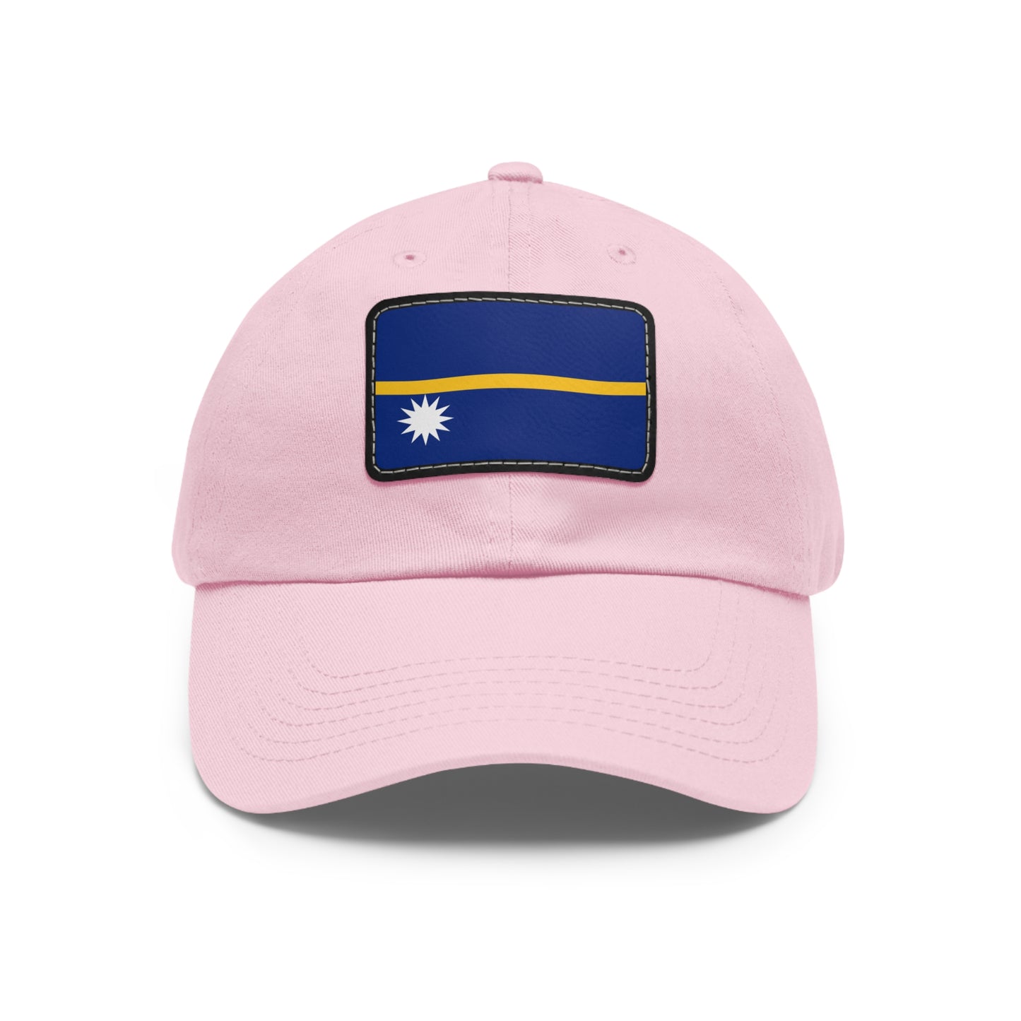 Flag Village Nauru Flag Hat Cap with Leather Patch