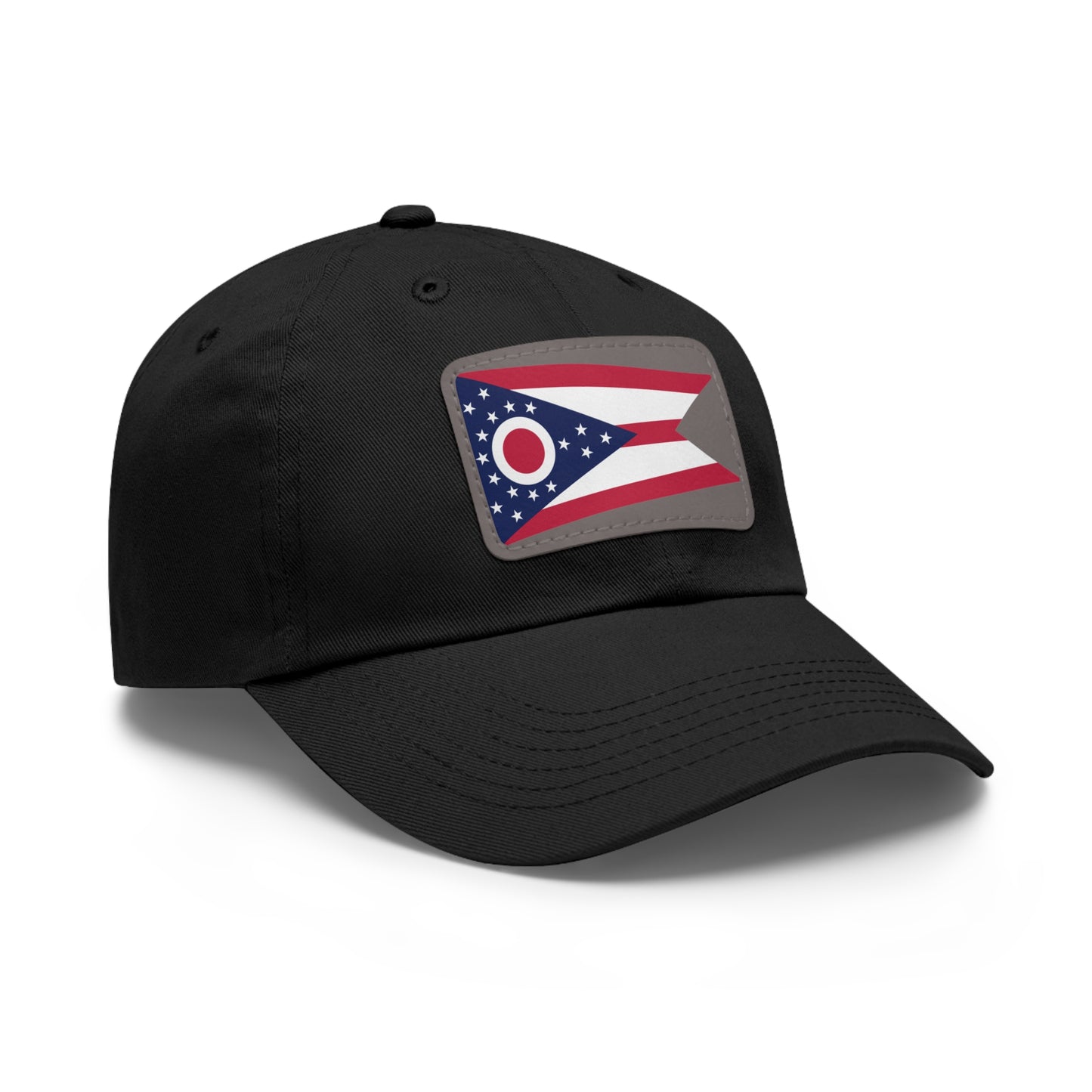 Flag Village USA Ohio State Flag Hat Cap with Leather Patch