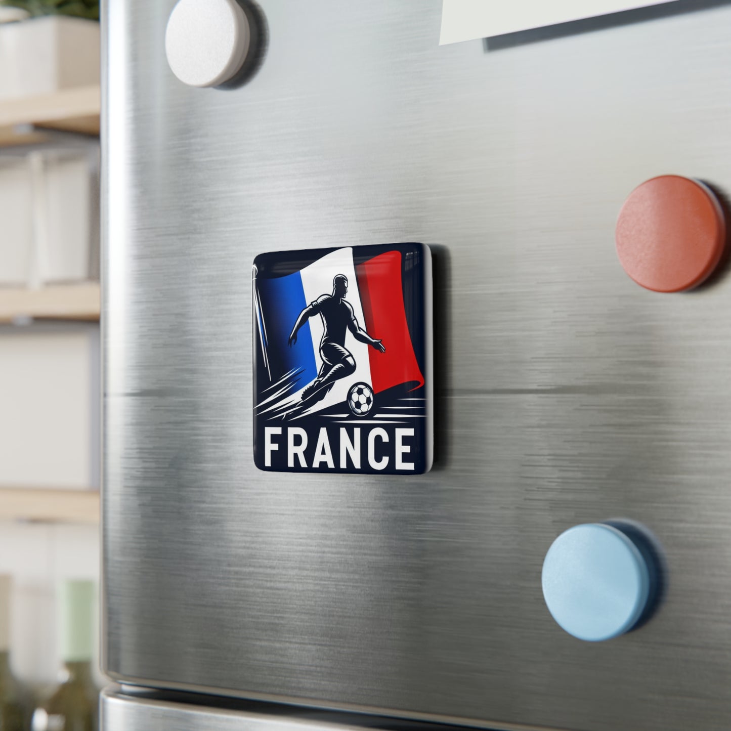 Flag Village France Flag Sporting Porcelain Magnet, Square FRA0005