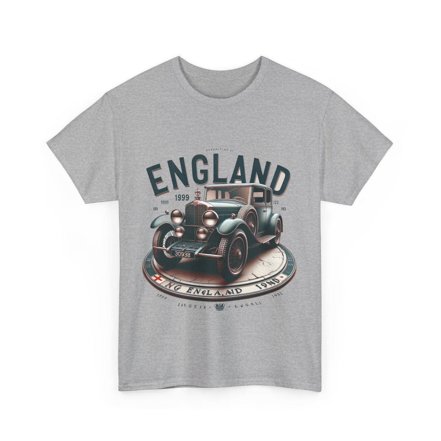 Flag Village UK Vintage Car Flag T-SHIRT Heavy Cotton Tee UK0018