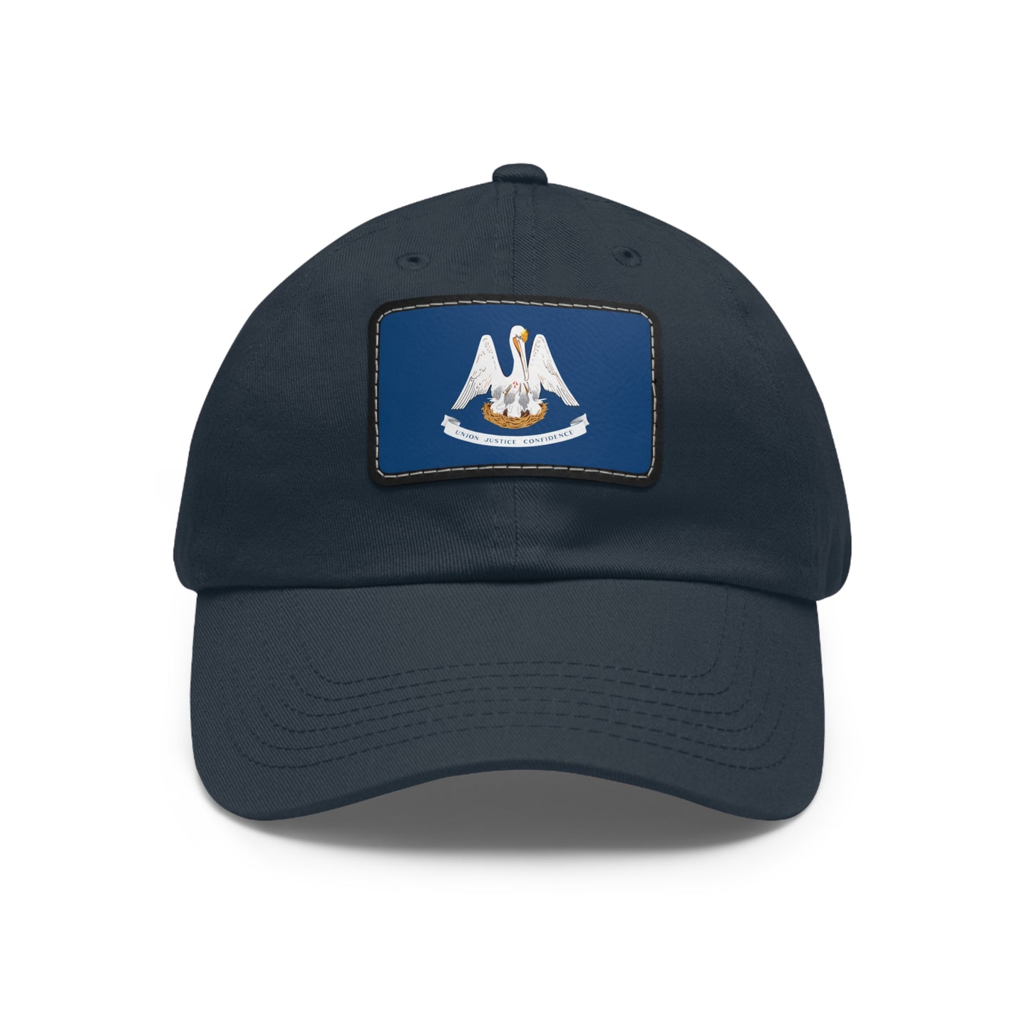 Flag Village USA Louisiana State Flag Hat Cap with Leather Patch