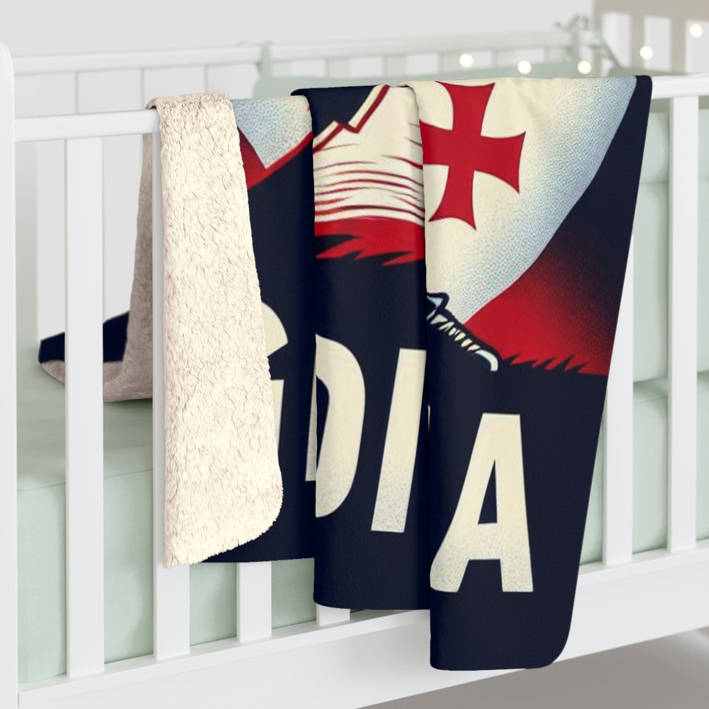 Copy of Flag Village Georgia Sporting Flag Sherpa Fleece Blanket GEO0006