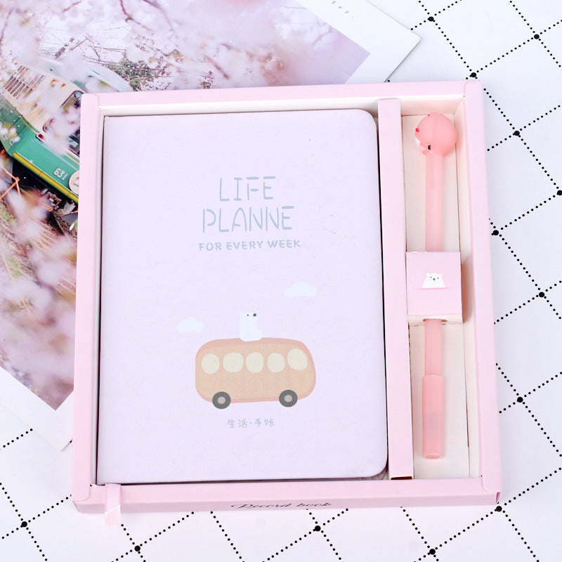 Flag Village Cartoon Notebook Suit Couple Notebook Gift Box