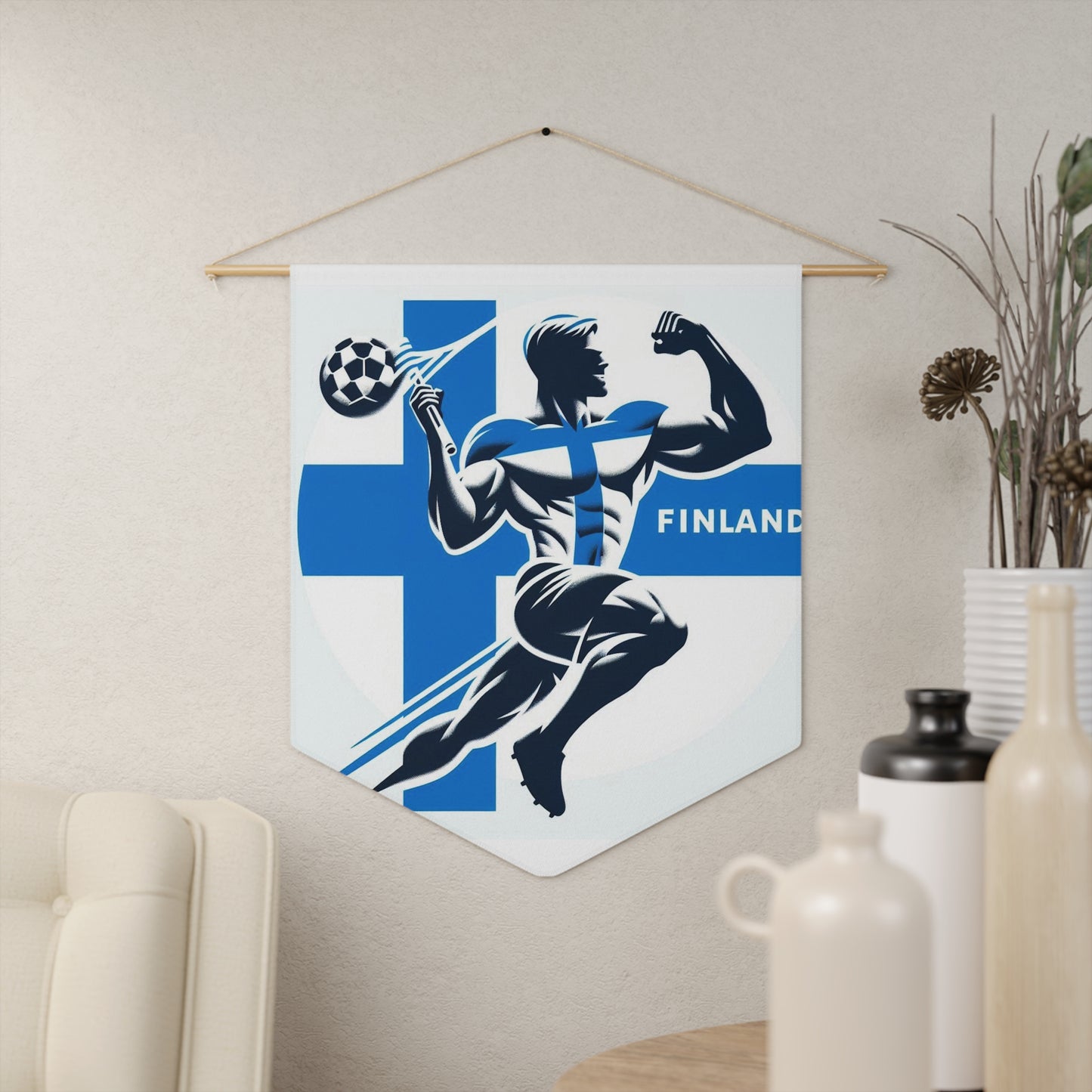 Flag Village Finland Flag Pennant Sporting Home Wall decoration FIN0001