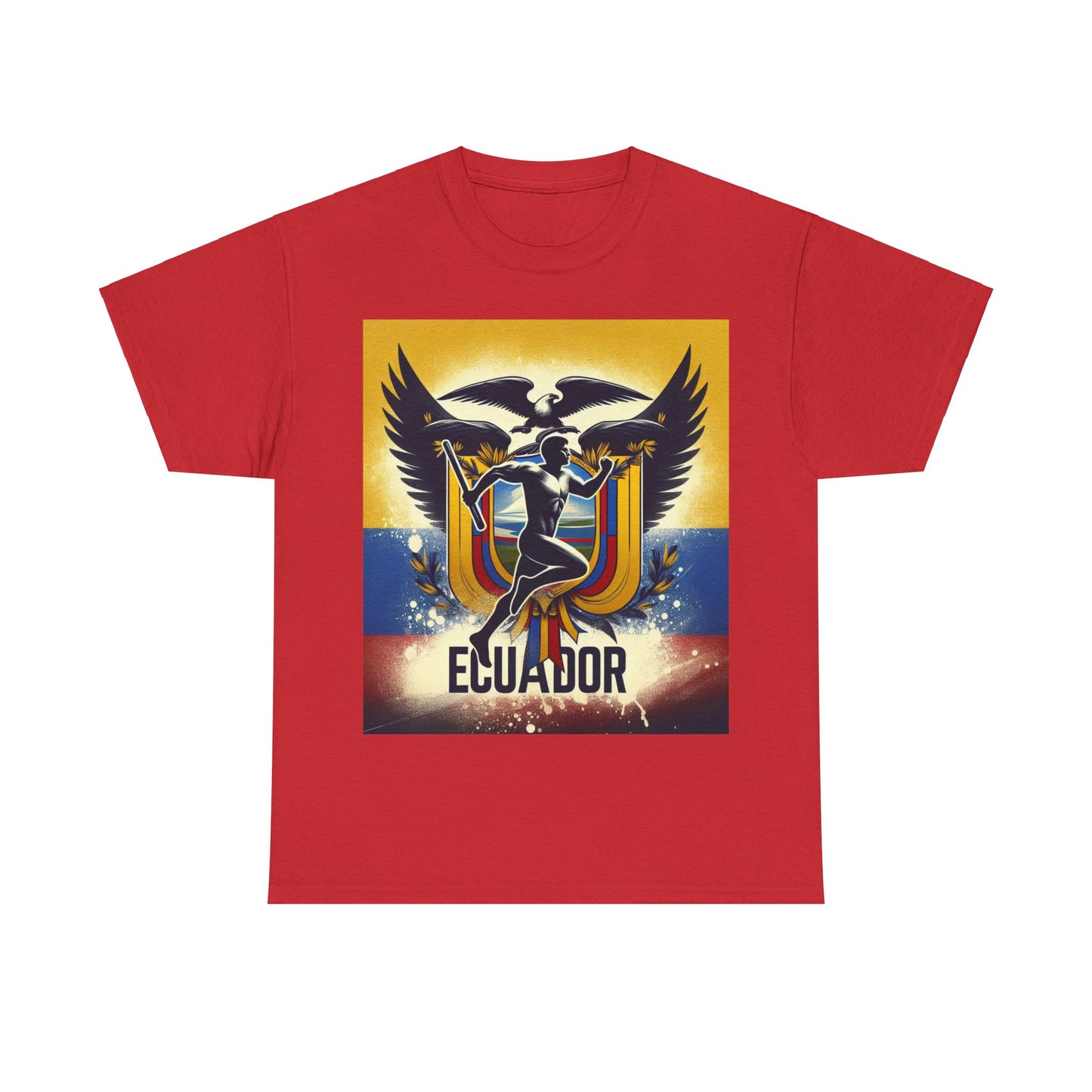 Flag Village Ecuador Sporting Flag T-SHIRT Heavy Cotton Tee ECU0007