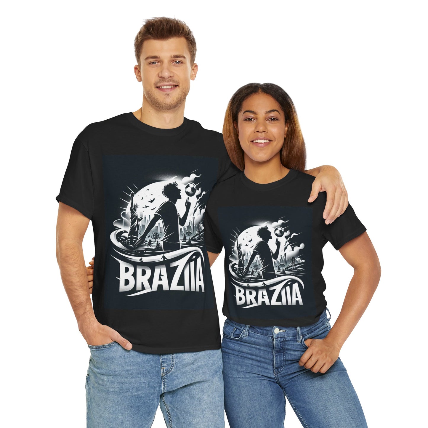 Flag Village Brazil Sporting Flag T-SHIRT Heavy Cotton Tee BRA0008