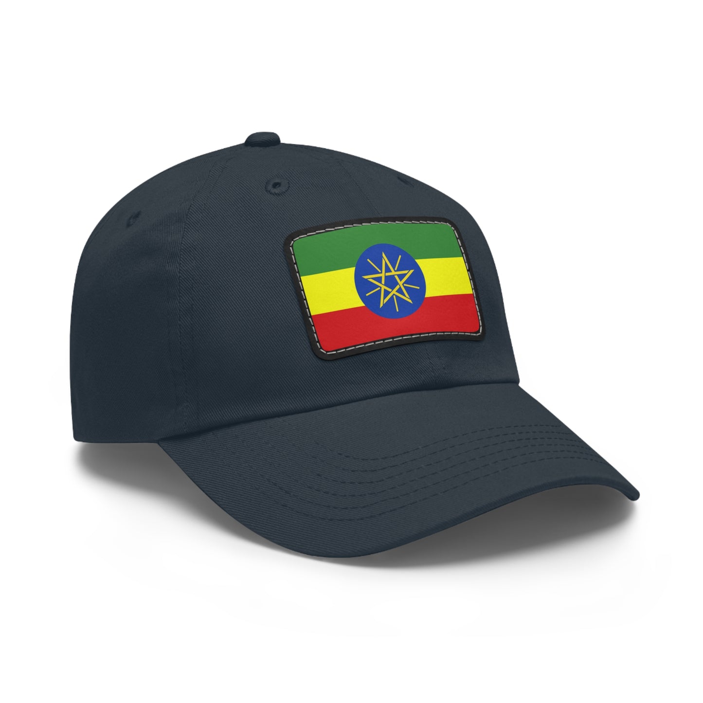 Flag Village Ethiopia Flag Hat Cap with Leather Patch
