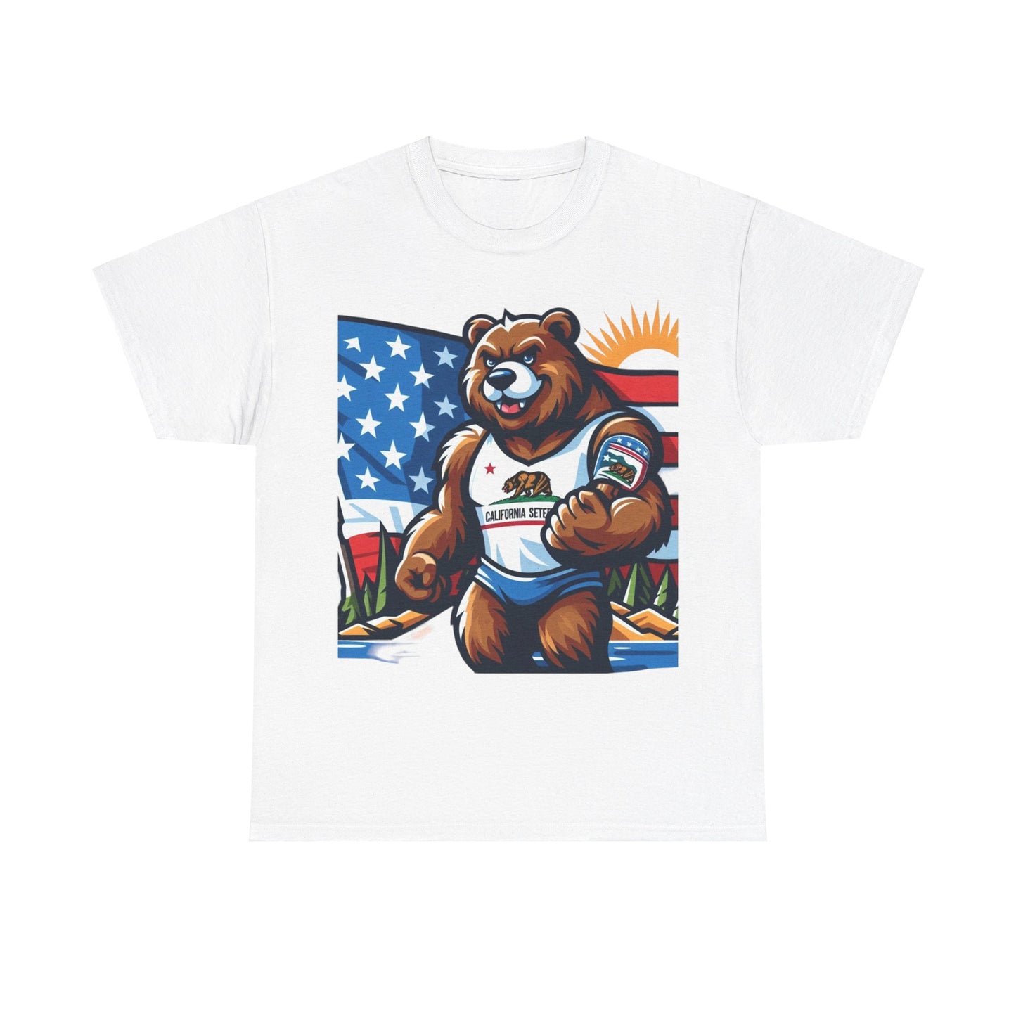 Flag Village USA California State Flag T-SHIRT Heavy Cotton Tee CA05