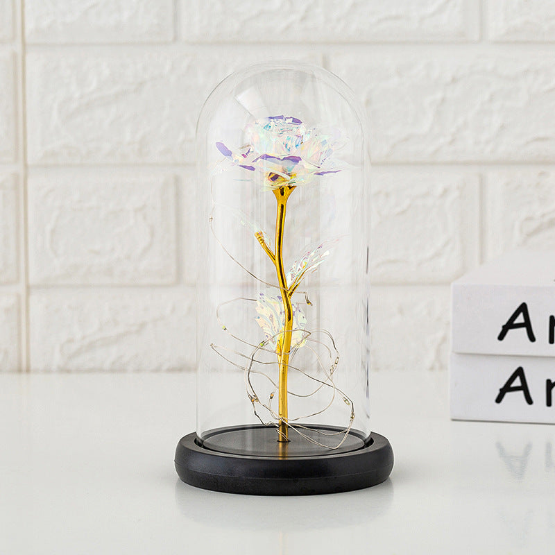 Flag Village Preserved flower glass cover rose flower glass cover gift gifts
