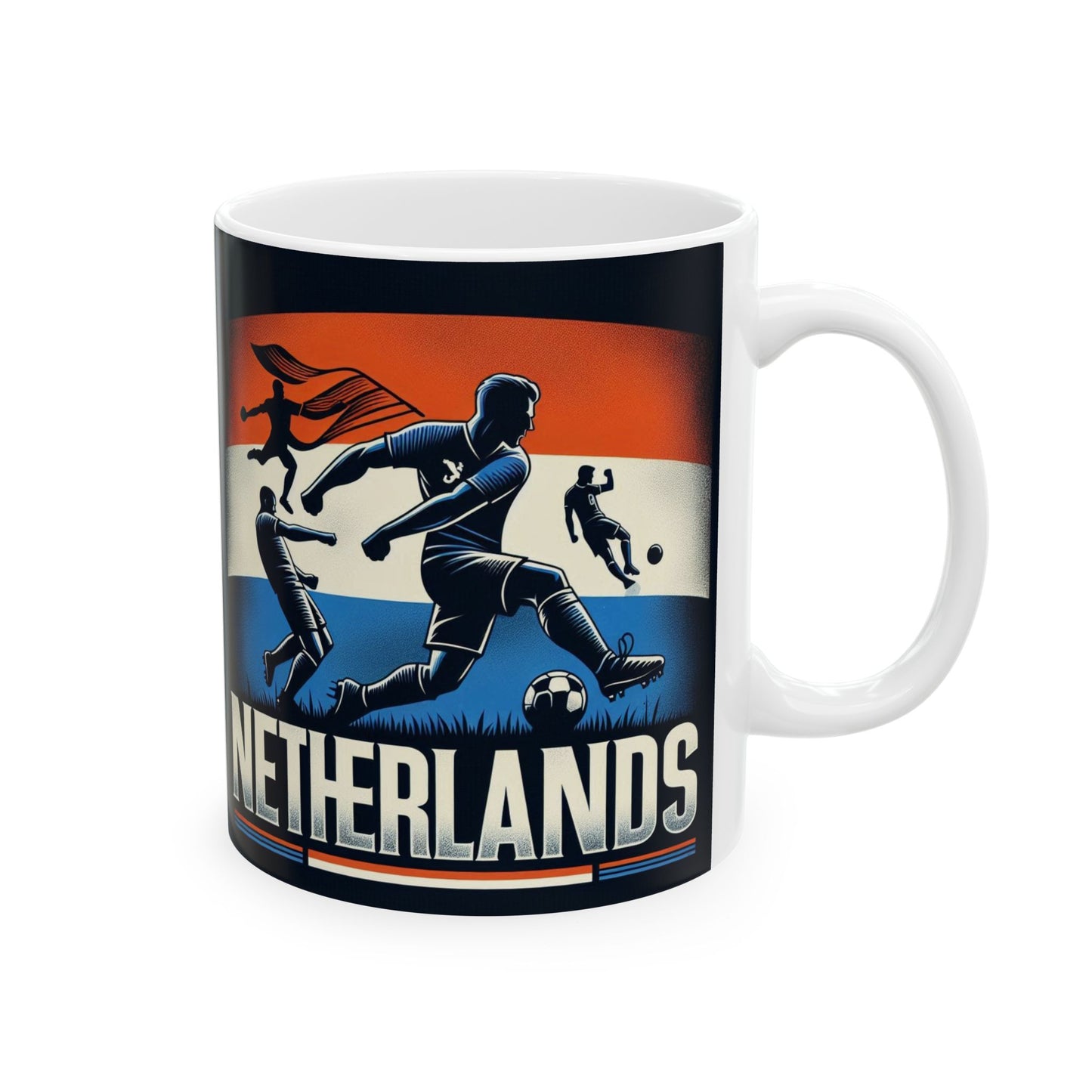 Flag Village Netherlands Sporting Flag Ceramic Coffee Mug 11oz NLD0006