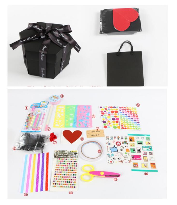Flag Village Surprise explosion box manual diy photo album creative photo custom hot vibrato with the same paragraph birthday gift