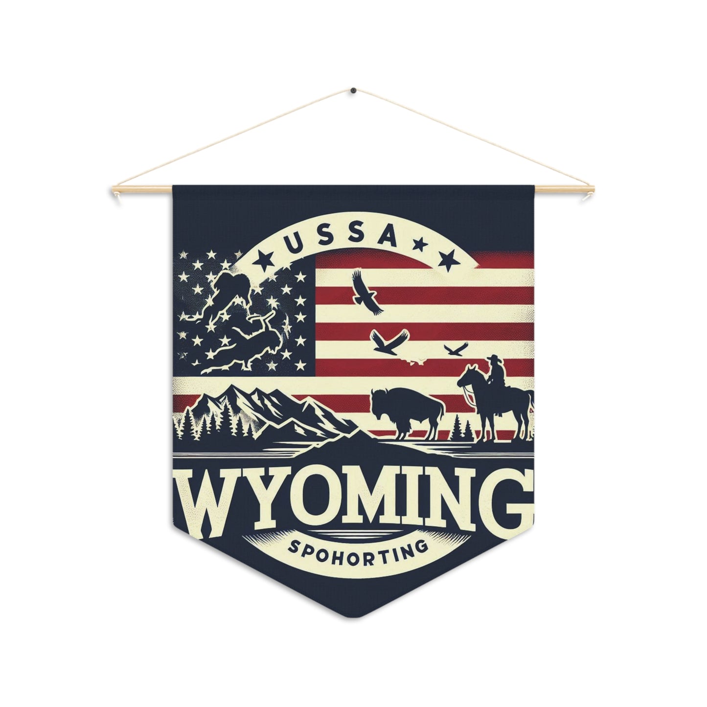 Flag Village Wyoming State Flag Pennant Sporting Home Wall decoration WY0001
