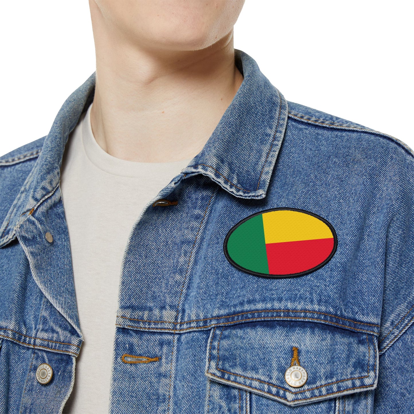 Flag Village Benin Flag Embroidery Iron-On Patches