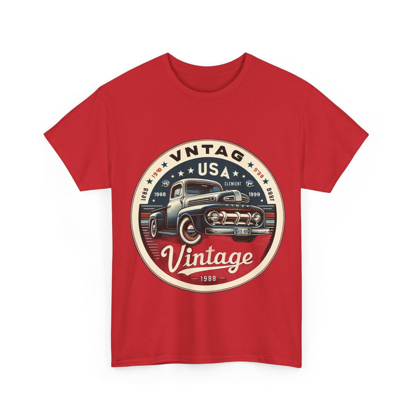 Flag Village USA Vintage Car Flag T-SHIRT Heavy Cotton Tee USA0013