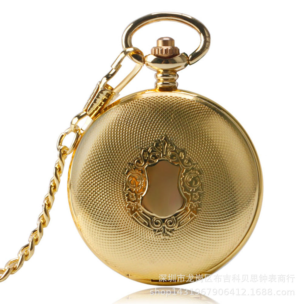 Flag Village Shield Automatic Mechanical Pocket Watch Gifts For Men And Women