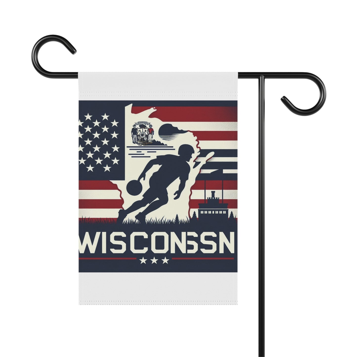 Flag Village Wisconsin State Flag Sporting Garden & House Banner WI0004