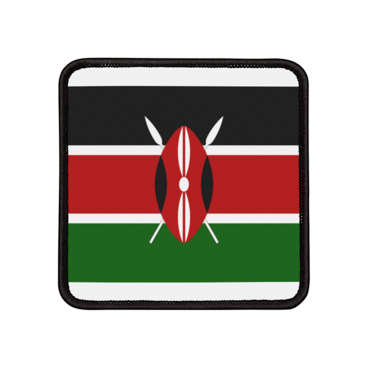 Flag Village Kenya Flag Embroidery Iron-On Patches