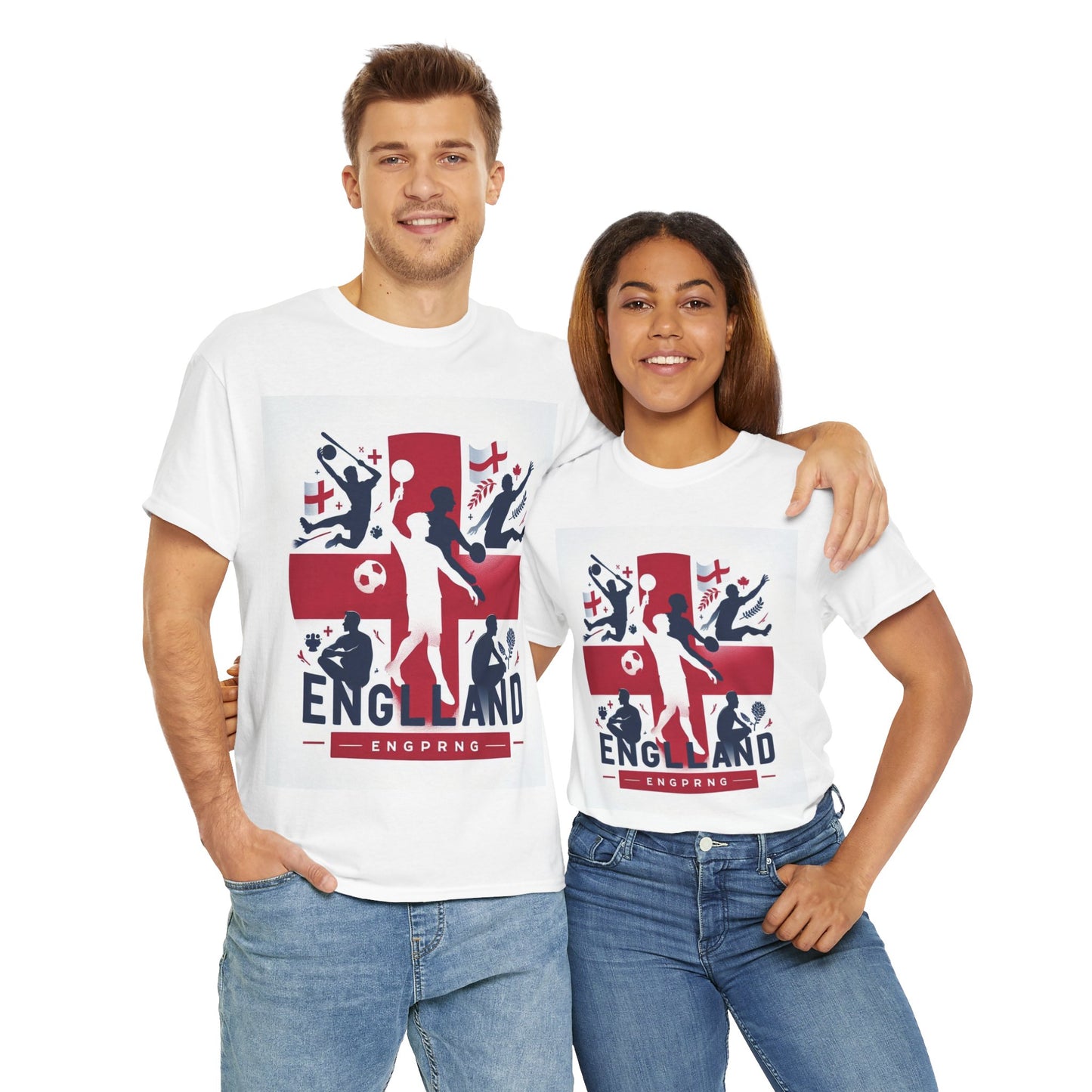 Flag Village England Sporting Flag T-SHIRT Heavy Cotton Tee GBR0009