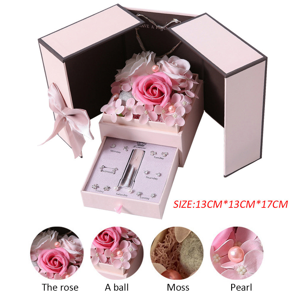 Flag Village Pink Lamp Gift Box Christmas Valentine's Day Creative Gift