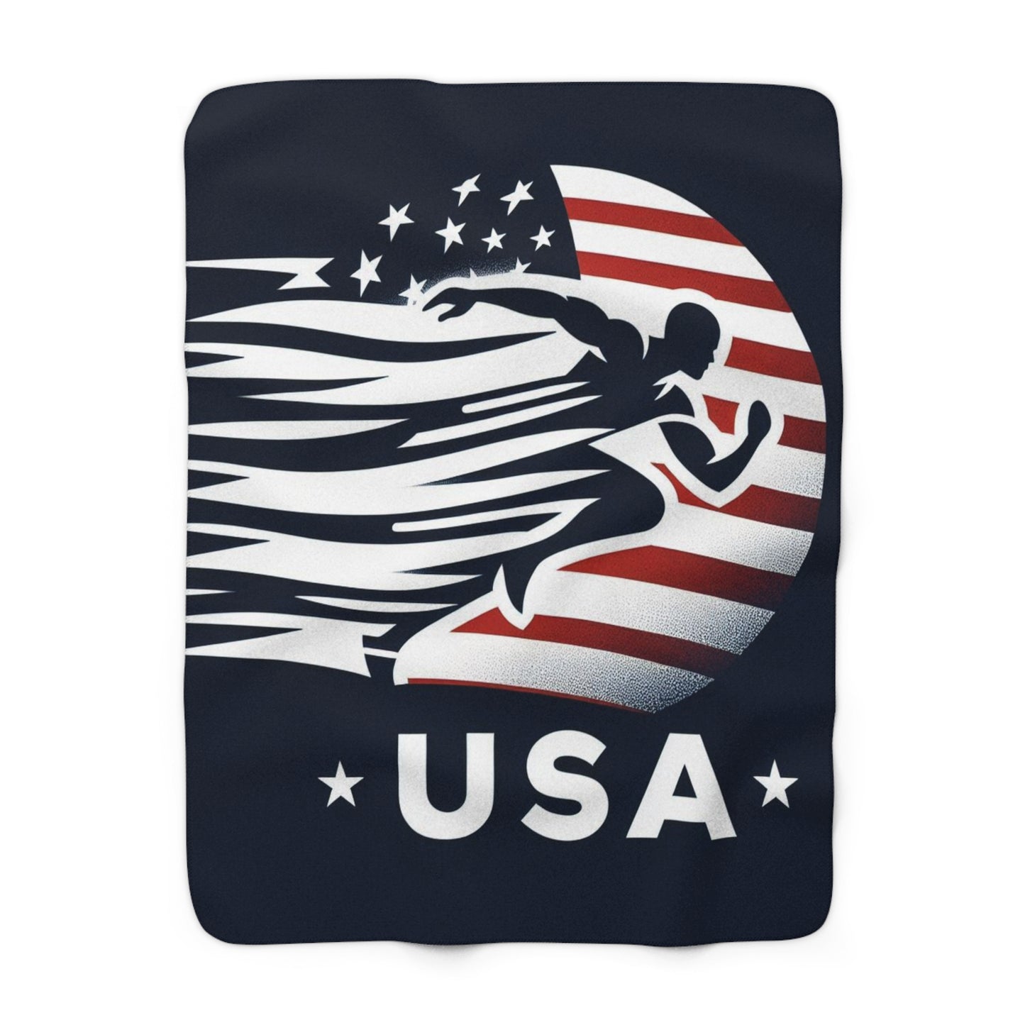 Flag Village United Stetes Sporting Flag Sherpa Fleece Blanket USA0017