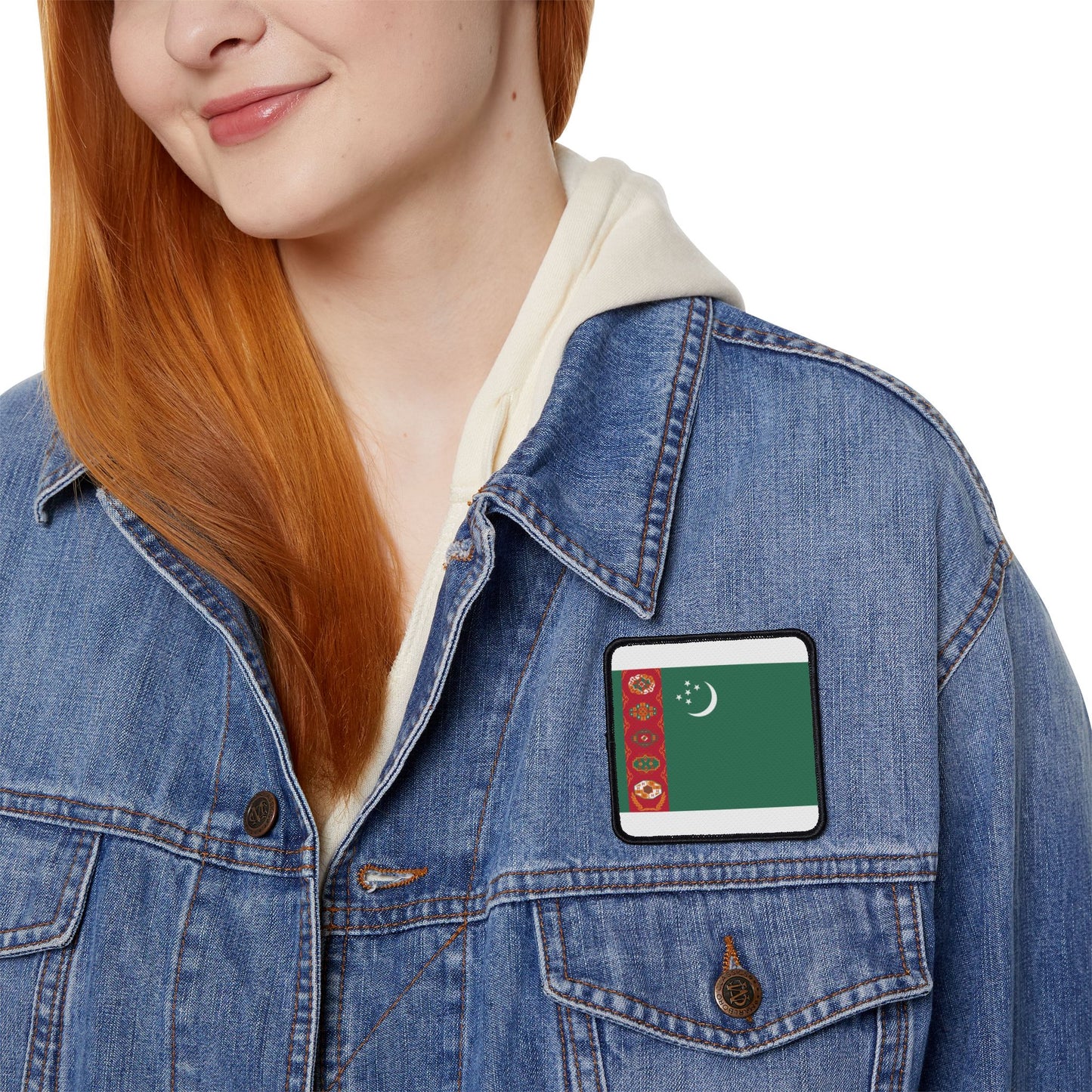 Flag Village Turkmenistan Flag Embroidery Iron-On Patches