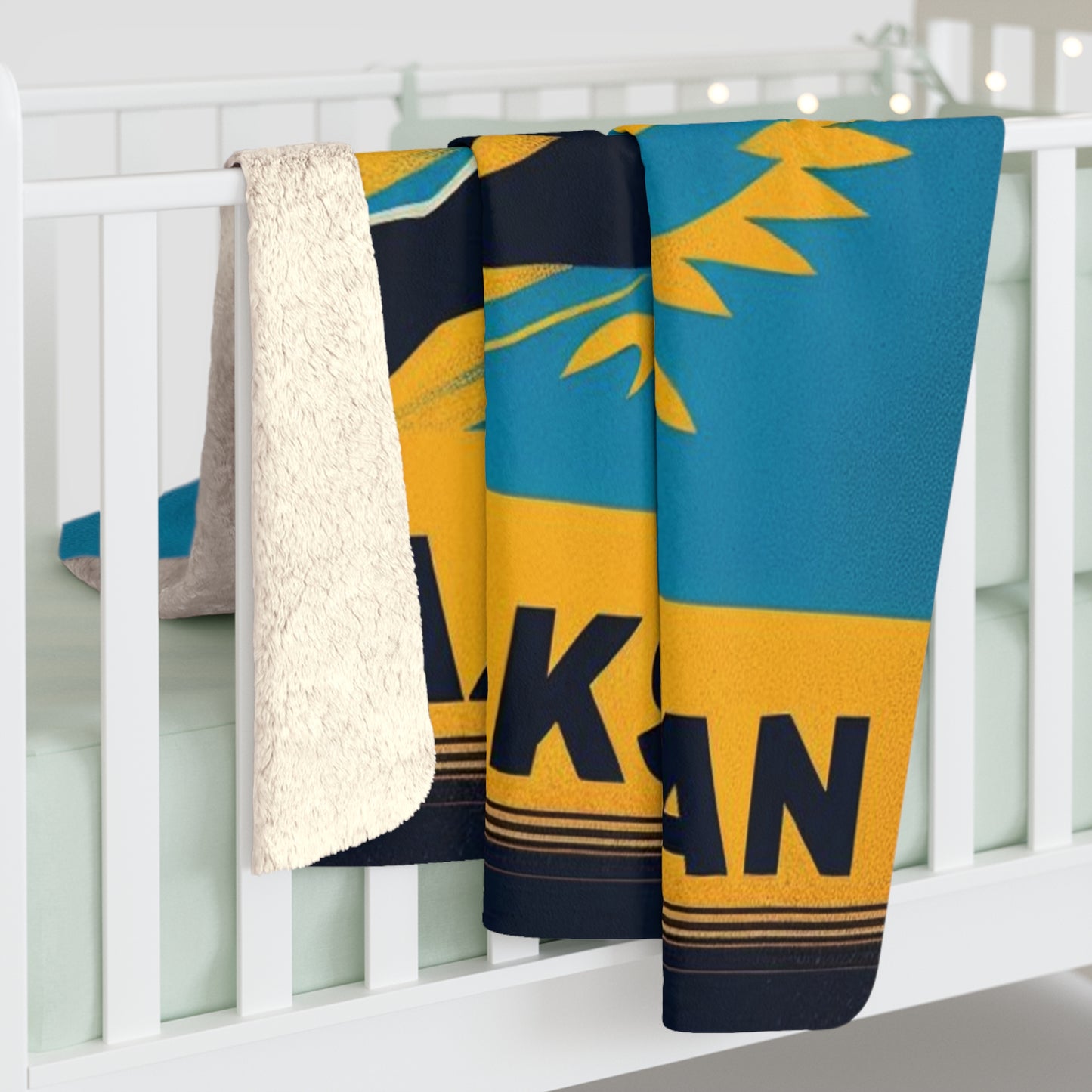 Flag Village Kazakhstan Sporting Flag Sherpa Fleece Blanket KAZ0008