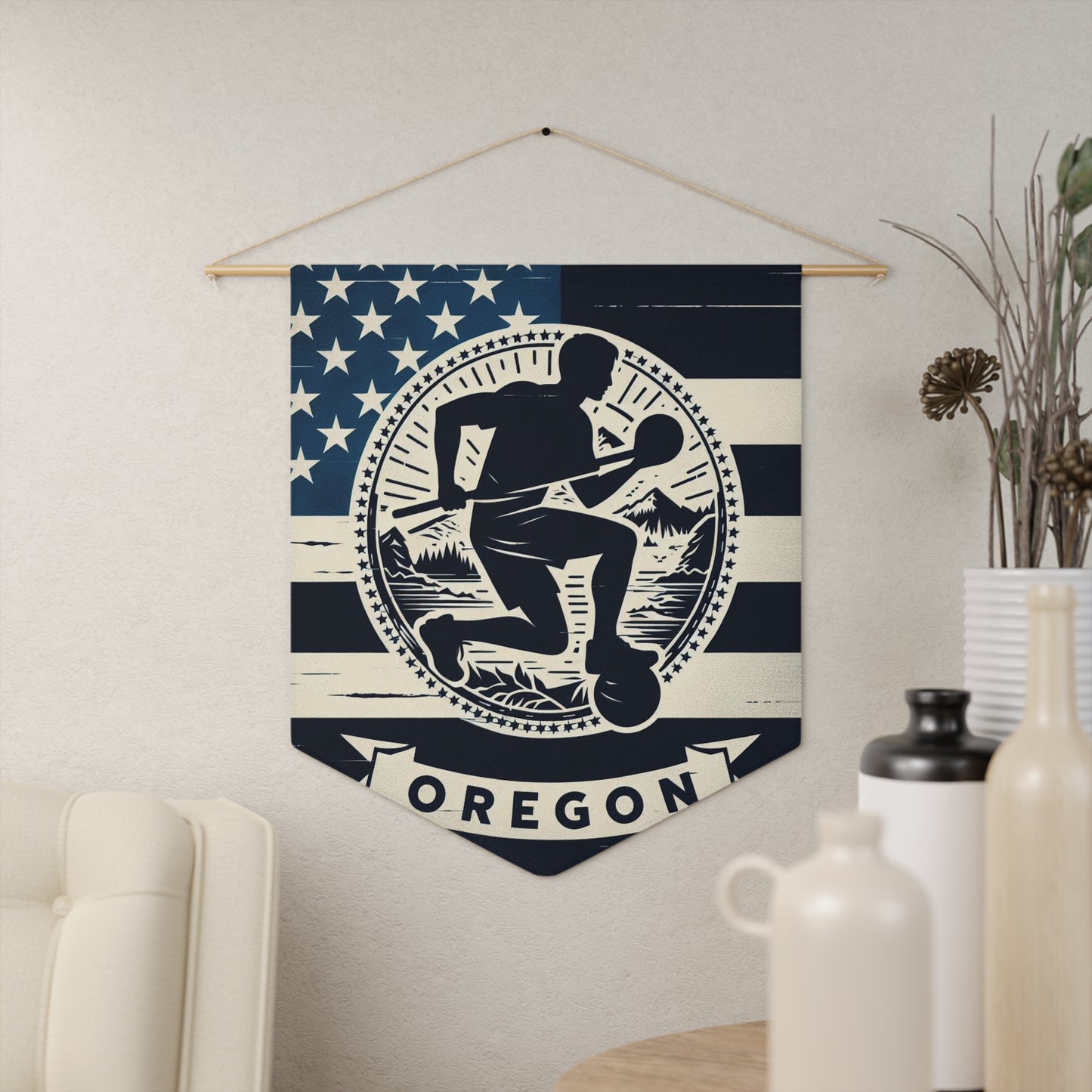 Flag Village Oregon State Flag Pennant Sporting Home Wall decoration OR0002
