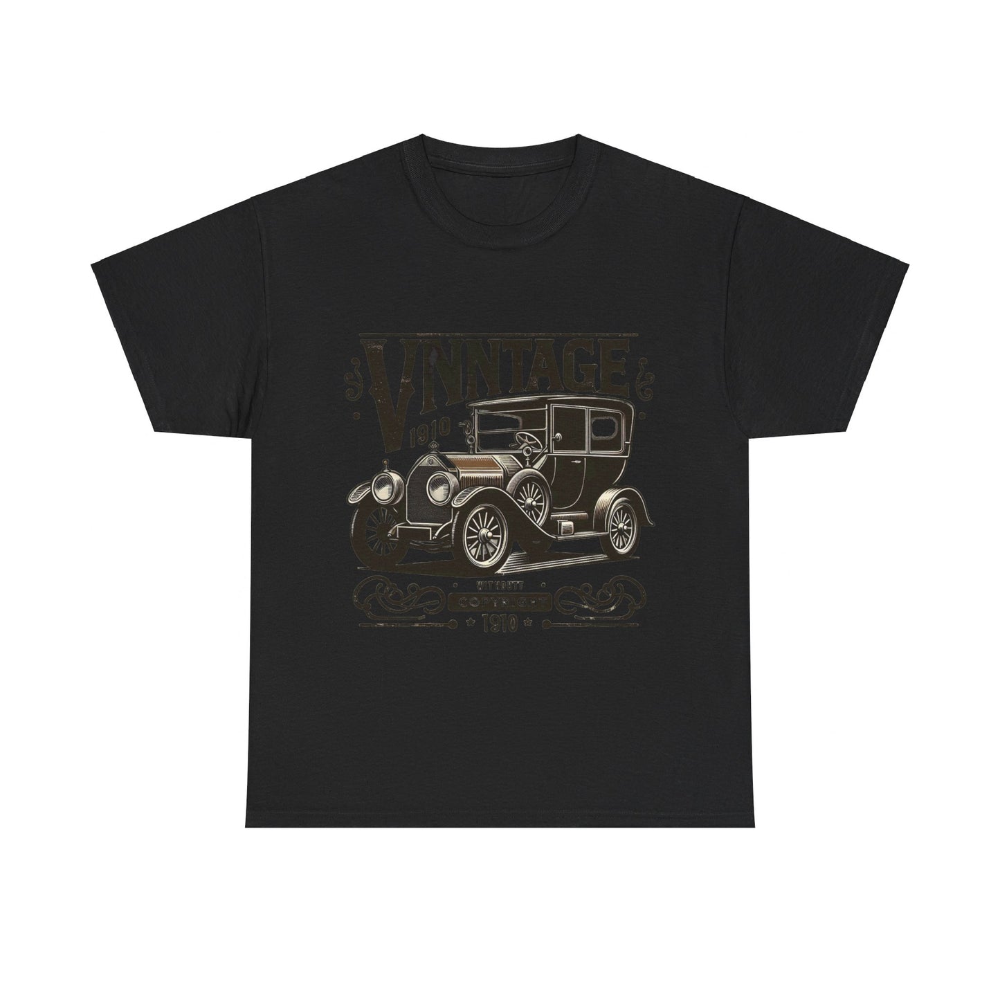 Flag Village USA Vintage Car Flag T-SHIRT Heavy Cotton Tee USA0005