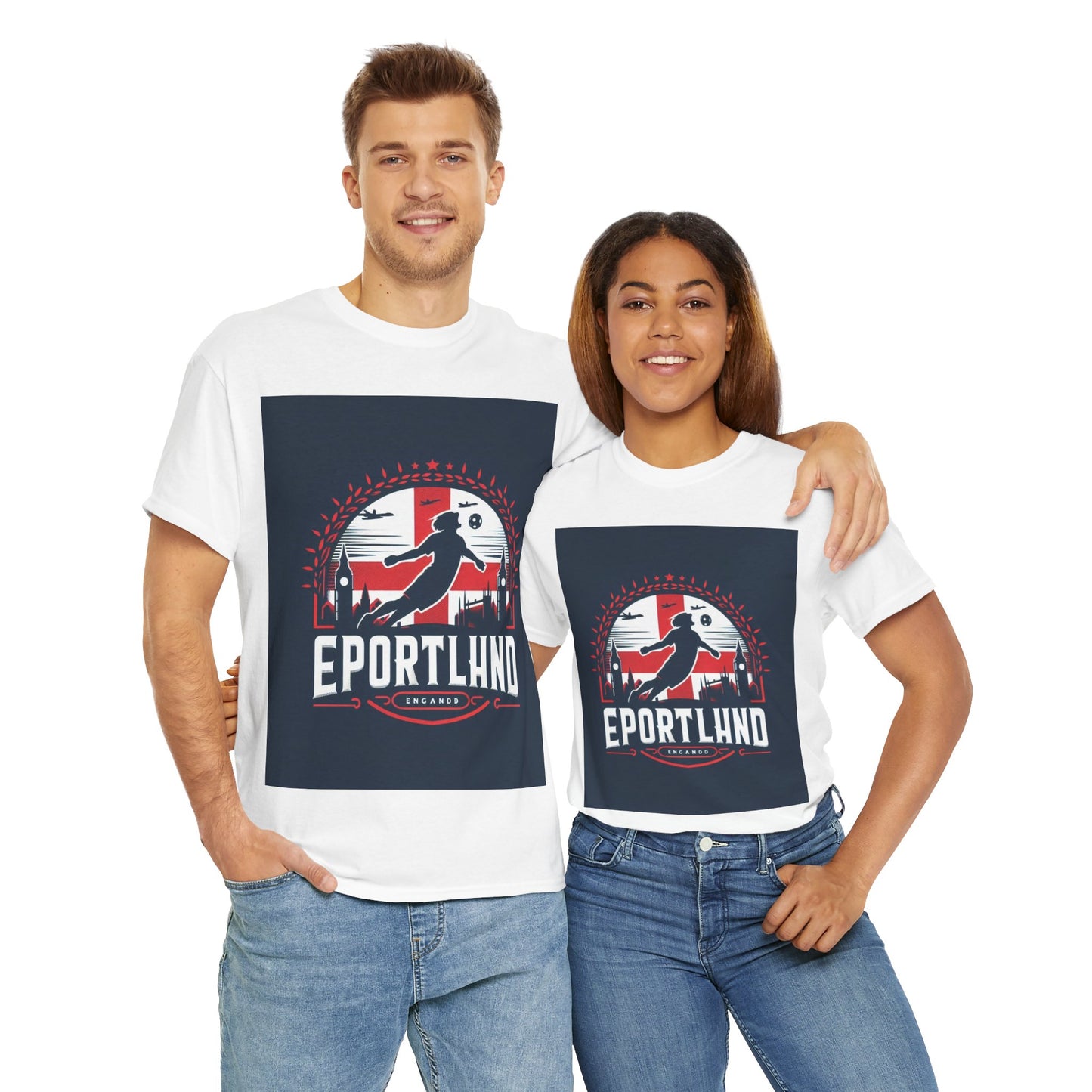 Flag Village England Sporting Flag T-SHIRT Heavy Cotton Tee GBR0003